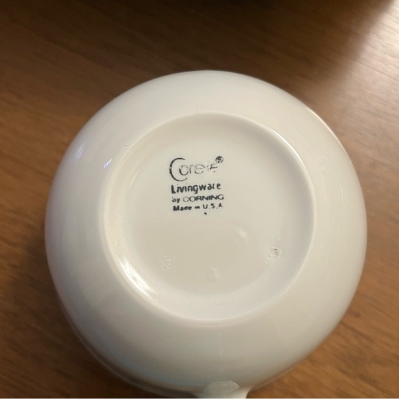 Corelle Snowflake Blue 4 Coffee Cups in Original Box NOS Mid Century USA - Picture 5 of 15